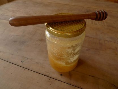 Cuillère à miel noyer et pot de miel